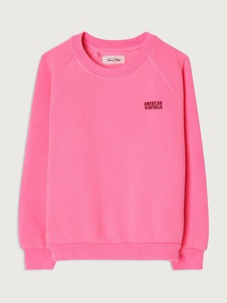 American Vintage KIZU03BH Sweats Rose fluo