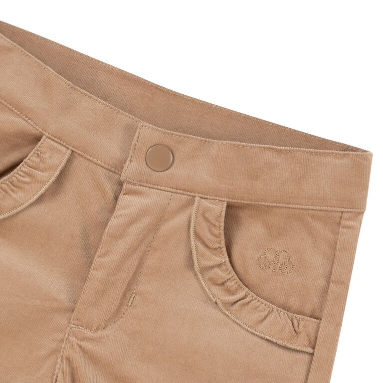 Natini Pants Rib Ruffle beige