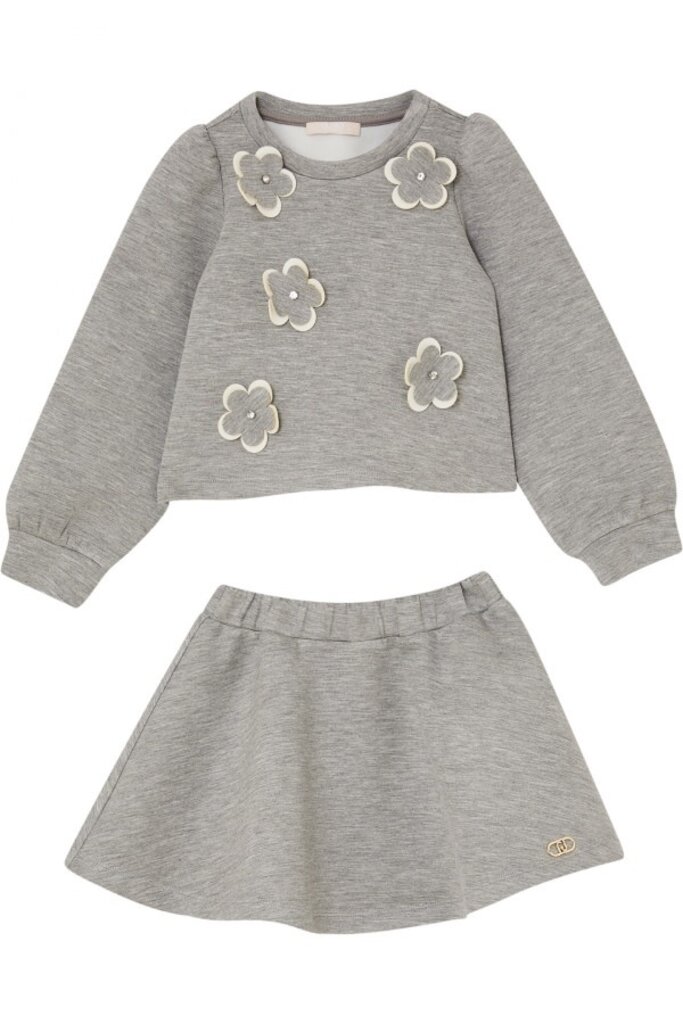 Liu Jo KF5077J3764 Felpa+gonna 02036 ice grey