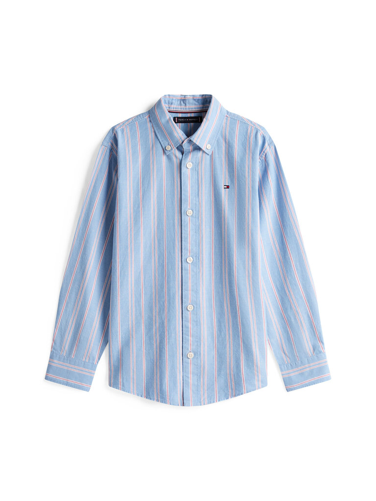 Tommy Hilfiger KB09927 Stripe nep fabric shirt C14 cloudy blue