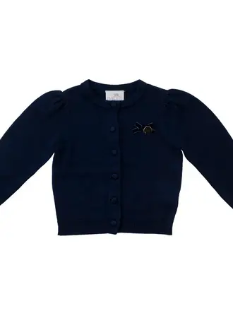 Natini Cardigan Velvet Bow dark blue