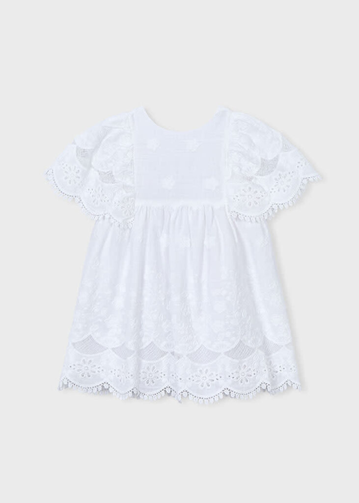 Mayoral 3923 Cotton dress 081 white