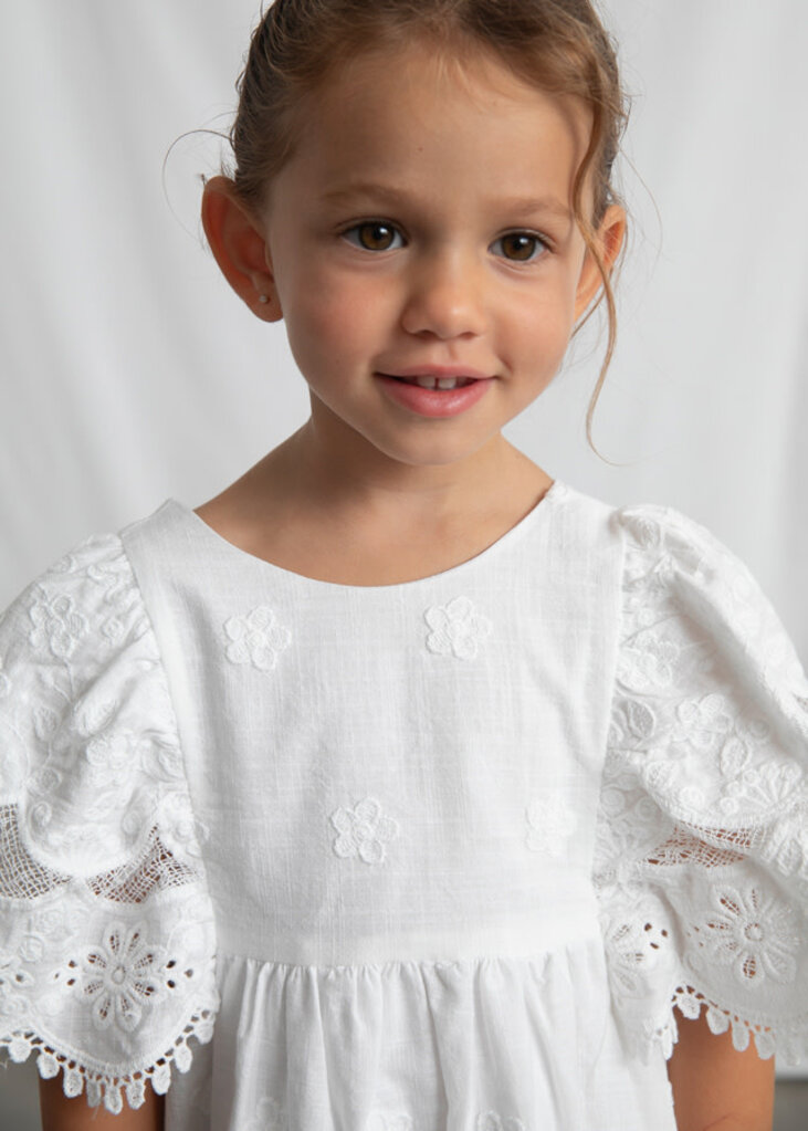 Mayoral 3923 Cotton dress 081 white