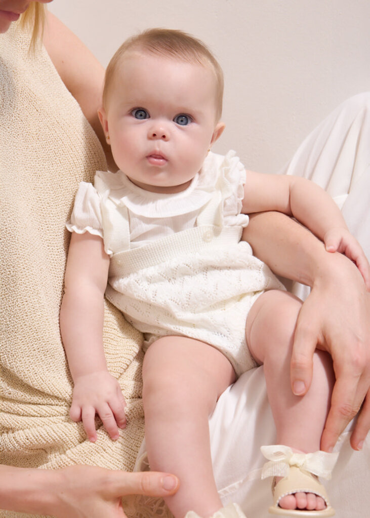 Mayoral 1637 Knit dungaree set 066 pottery