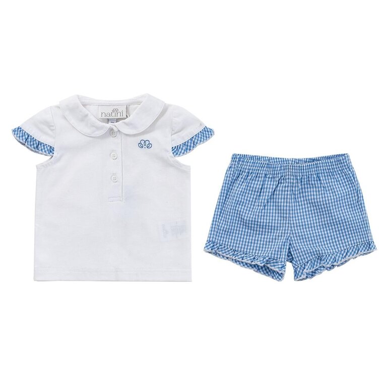 Natini 2140-10473-0240 Pyjama vichy white-blue