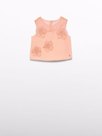 Abel & Lula 5167 3d flower top 009 peach