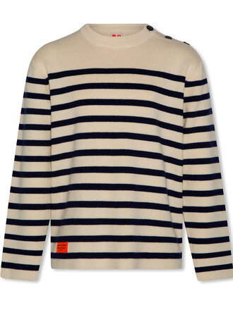 Ao76 126-2212-870c jule o-neck stripe OL classic navy