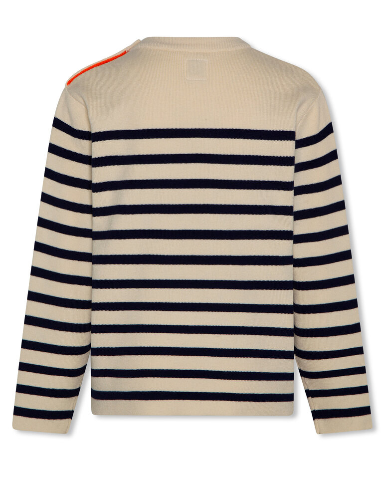 Ao76 126-2212-870c jule o-neck stripe OL classic navy