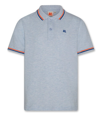 Ao76 126-2020-241c carter polo logo OL heather light blue