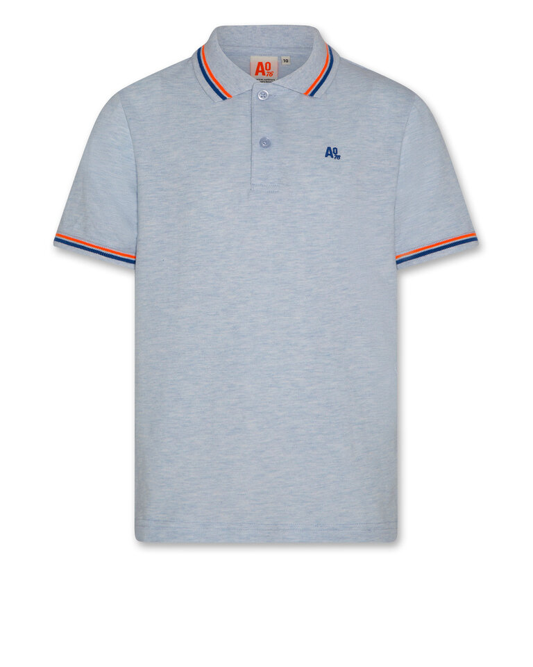 Ao76 126-2020-241c carter polo logo OL heather light blue