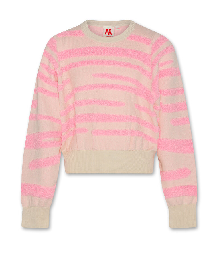 Ao76 126-1237-810 jess c-neck degrade fluo pink