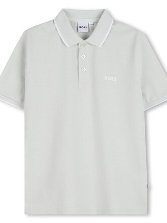 BOSS J53169 Polo korte mouwen spruit groen