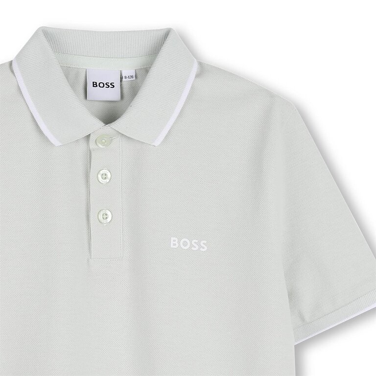 BOSS J53169 Polo korte mouwen spruit groen