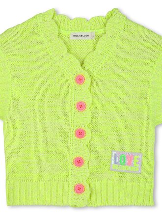 Billieblush U21908 Wollen vest billi okker
