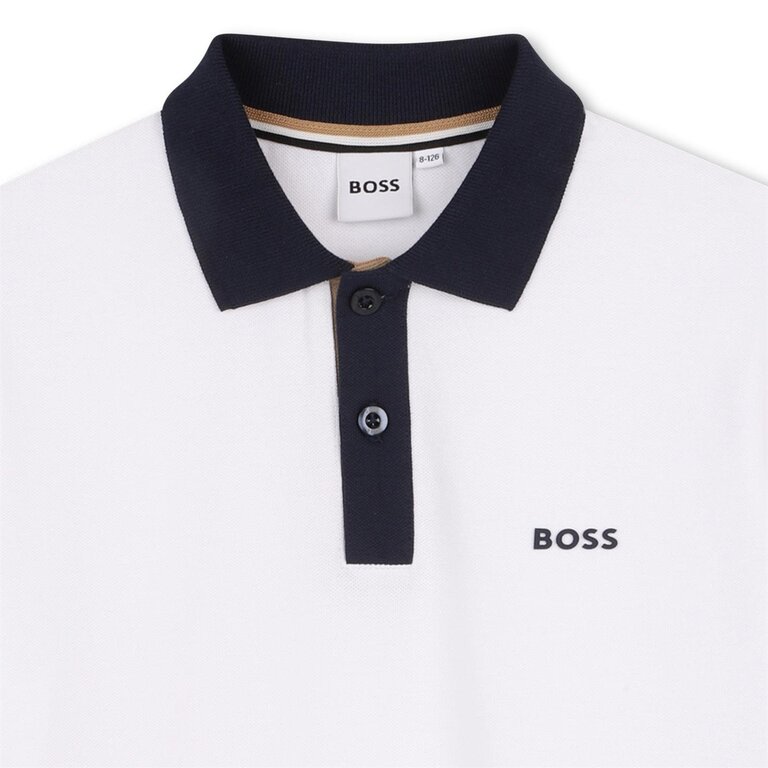 BOSS J52955 Polo korte mouwen wit