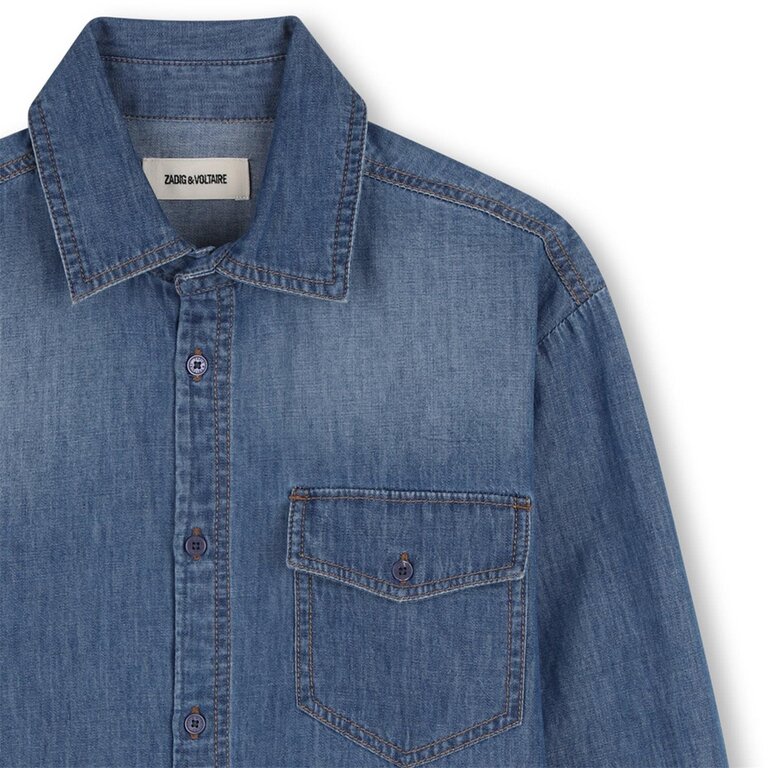 Zadig & Voltaire X60594 Overhemd denim blue