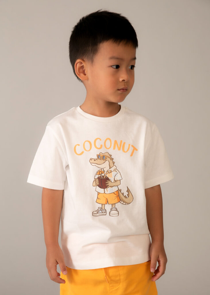 Mayoral 3062 Shirt “crocodile” applique 030 cream