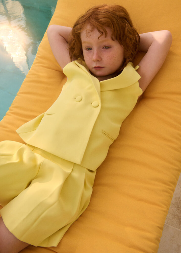Abel & Lula 5287 bermuda suit set 039 yellow