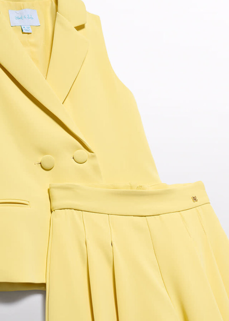 Abel & Lula 5287 bermuda suit set 039 yellow