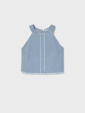 Mayoral 6025 Denim striped top 054 indigo