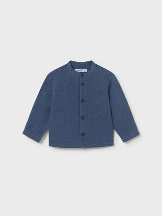 Mayoral 1117 L/s crinckled cotton shirt 002 ocean