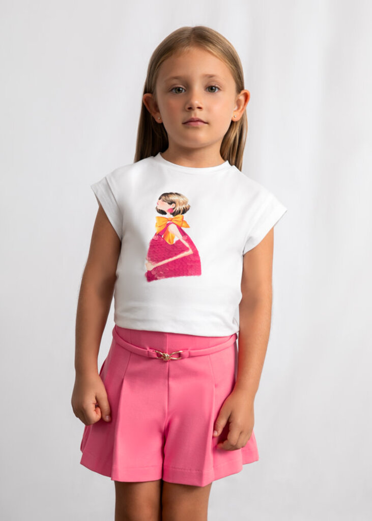 Mayoral 3220 Knit short pants 042 geranium