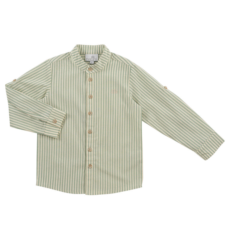 Natini 1220-14223-0560 Shirt stripes Leo offwhite-green