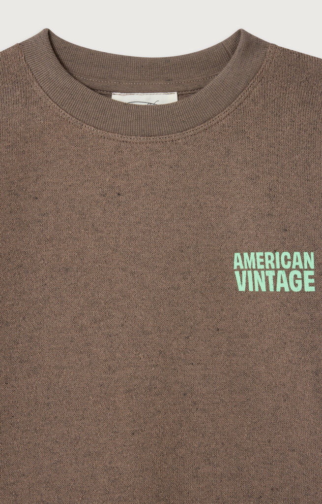 American Vintage KEVO03DE Sweats marron surtein