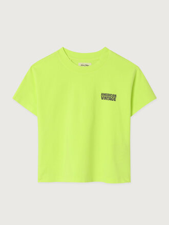 American Vintage KGIX02AE T-shirt jaune fluo