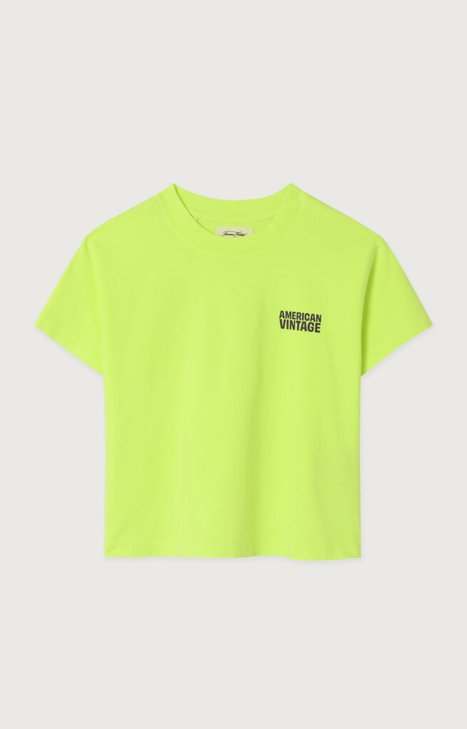 American Vintage KGIX02AE T-shirt jaune fluo