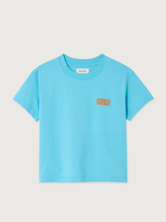 American Vintage KGIX02AE T-shirt bleu ciel