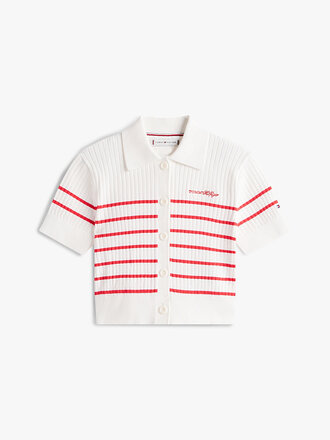 Tommy Hilfiger KG09379 Sweater rib polo XK3 red alert