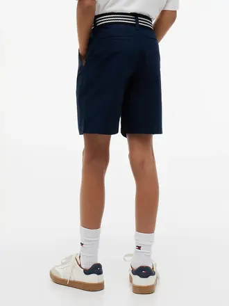 Tommy Hilfiger KB10246 Baggy chino belted short C1G dark navy