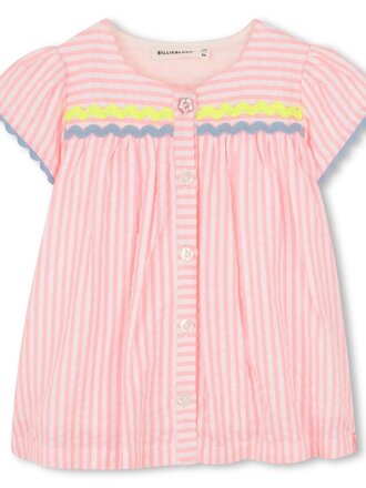 Billieblush U21810 Jurk fluo roze wit