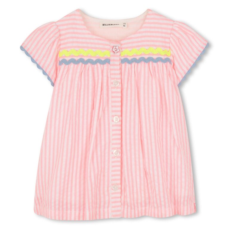 Billieblush U21810 Jurk fluo roze wit