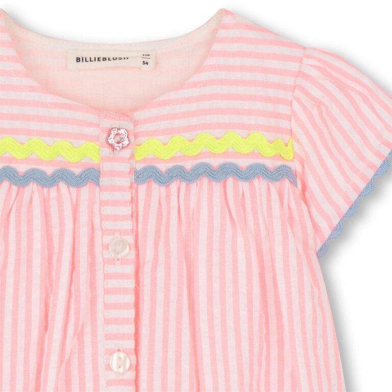 Billieblush U21810 Jurk fluo roze wit