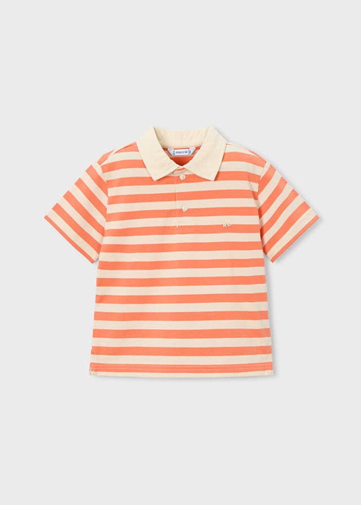 Mayoral 3110 Stripes s/s polo 045 orange