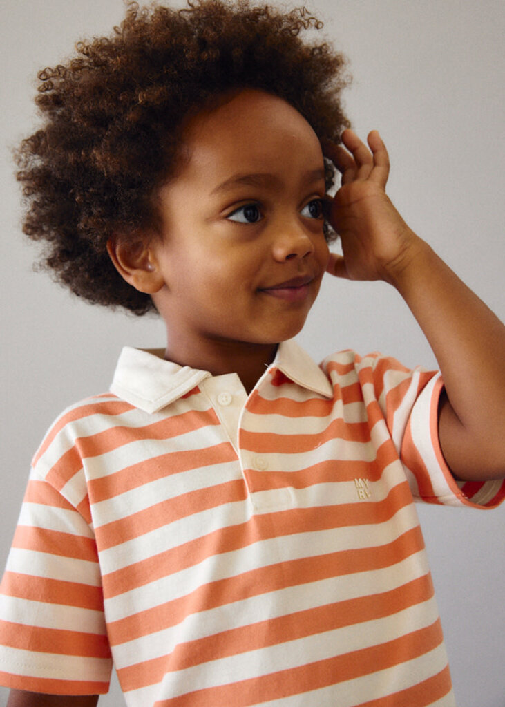 Mayoral 3110 Stripes s/s polo 045 orange