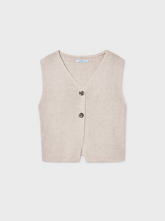 Mayoral 6020 Knit top with buttons 029 almond