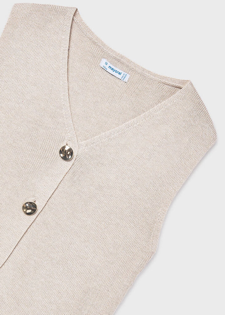 Mayoral 6020 Knit top with buttons 029 almond
