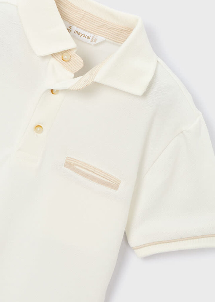 Mayoral 3103 S/L polo suiting 072 cream