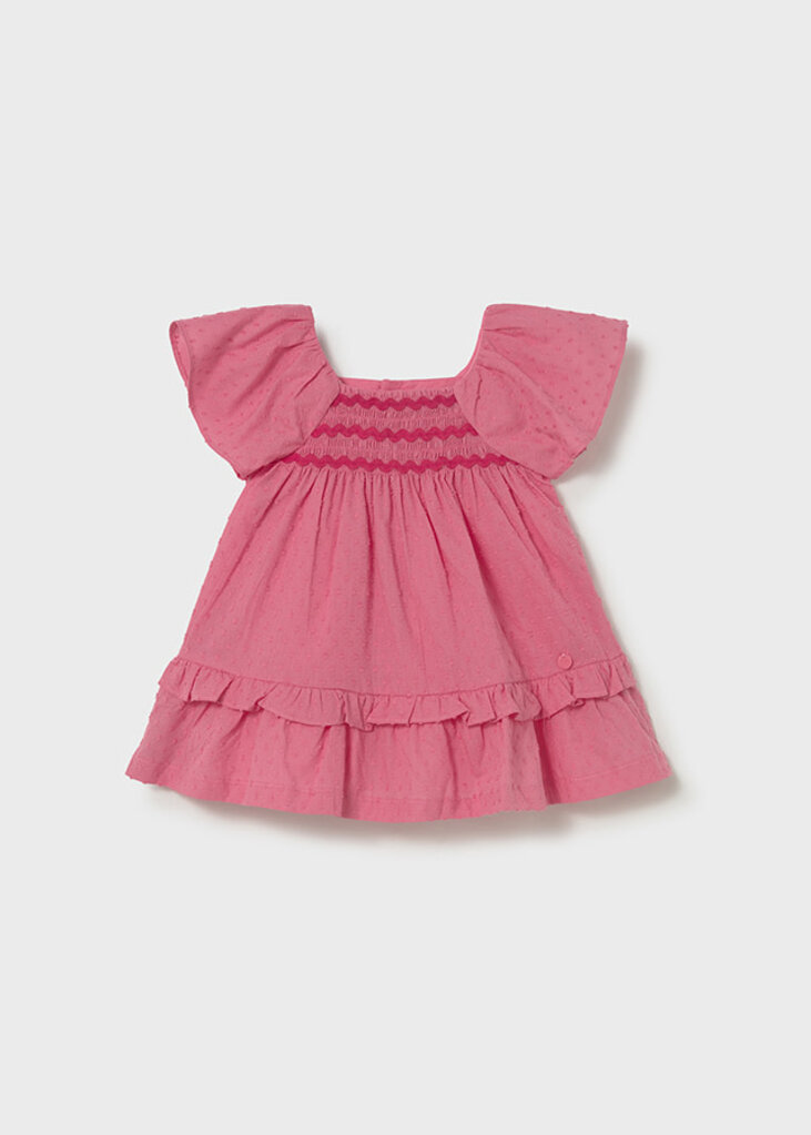 Mayoral 1912 Swiss dot dress 041 geranium