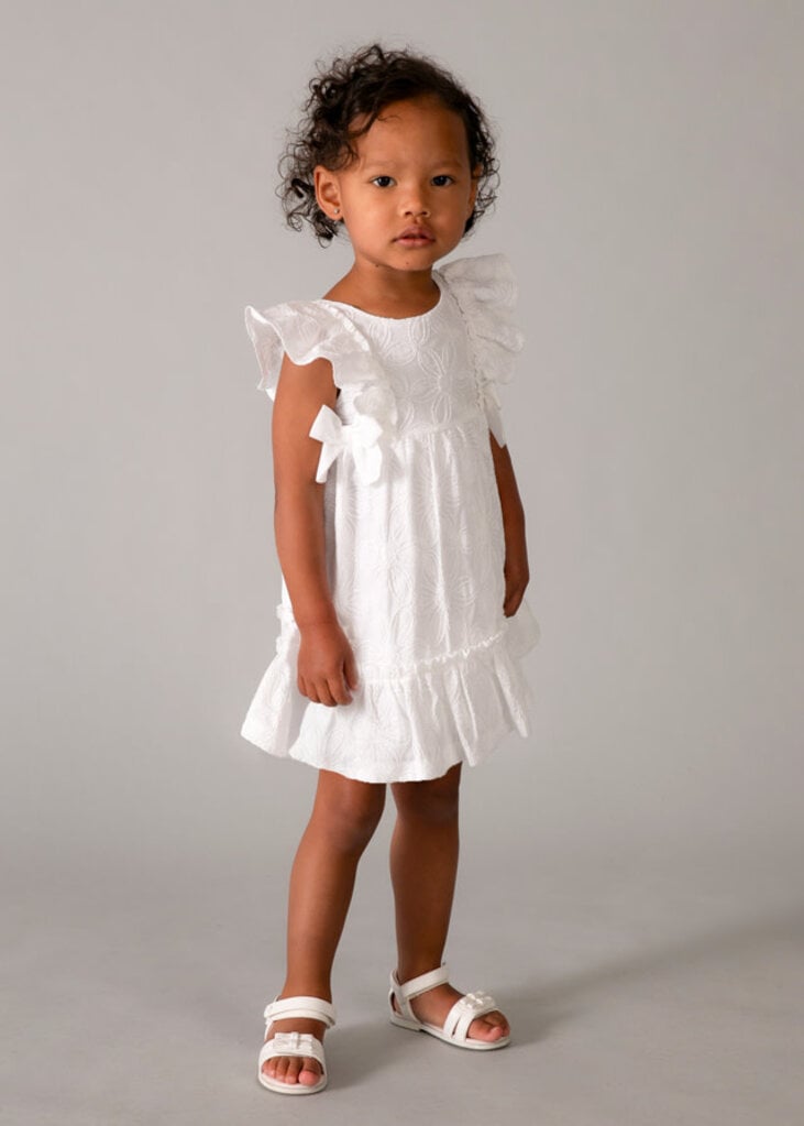 Mayoral 1915 Embroidered dress 056 white