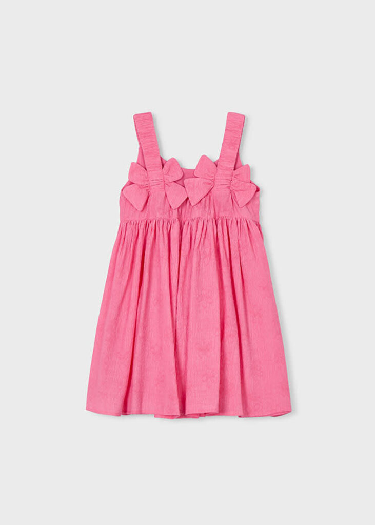 Mayoral 3925 Flowers jacquard dress 010 Gerenium