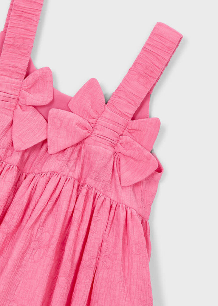 Mayoral 3925 Flowers jacquard dress 010 Gerenium