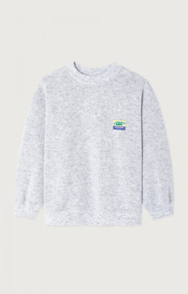 American Vintage KEVO03BH Sweats Gris clair chine