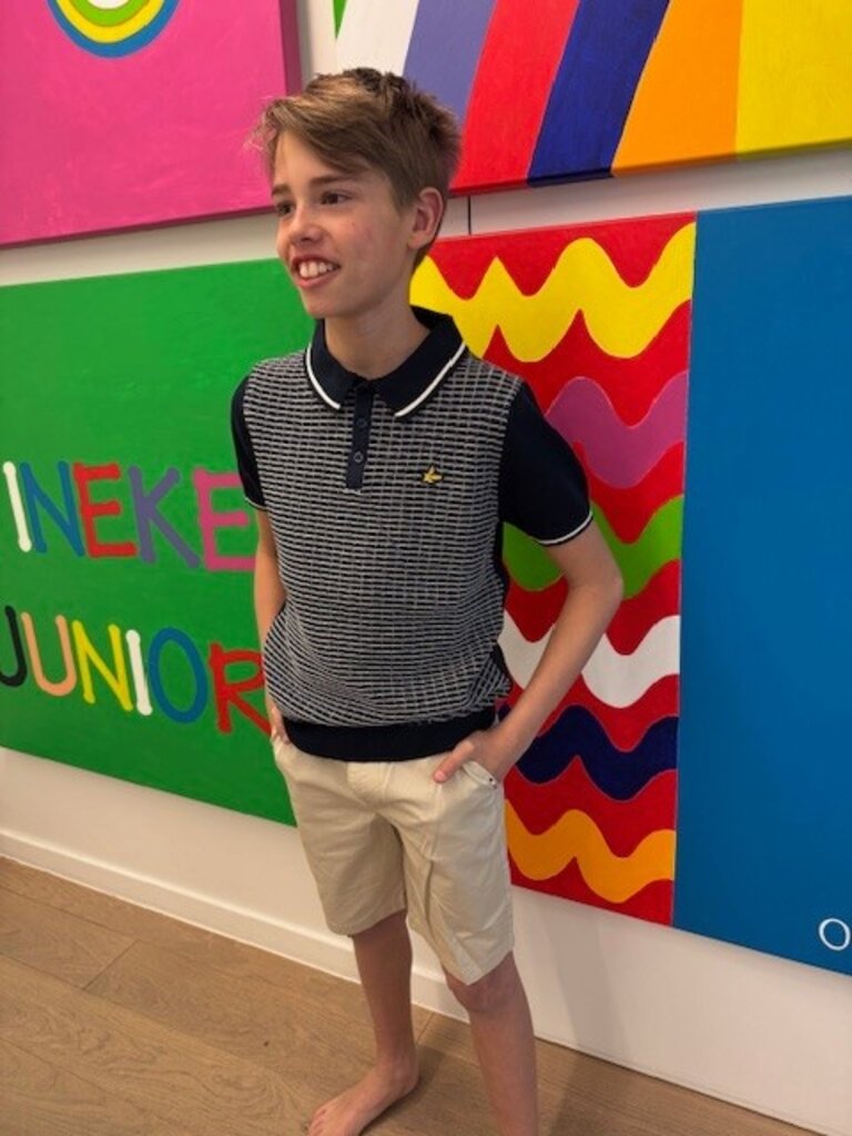 Lyle & Scott KNB2402V Waffle knitted polo Z271 dark navy