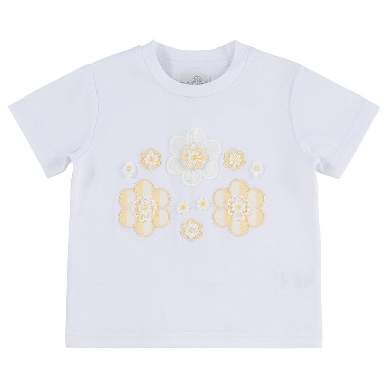 Natini 2395-14080-0230 T-shirt flower jade white/yellow