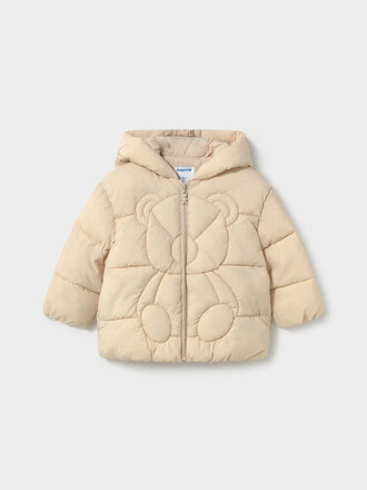 Mayoral 2438 Quilted bear puffer jack 021 biscuit