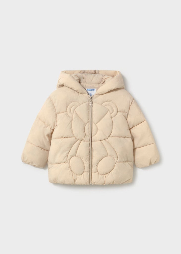 Mayoral 2438 Quilted bear puffer jack 021 biscuit